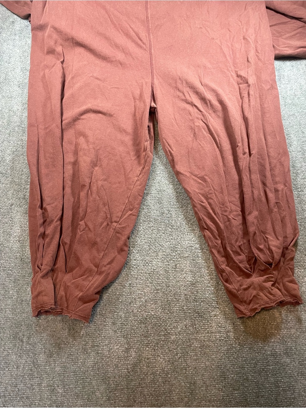 Free People Rust Brown Puff-Sleeve Jumpsuit - Picture 6 of 9